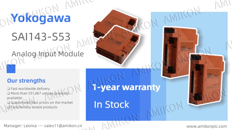 Yokogawa SAI143-S53 Analog Input Module: Precision Data Acquisition for Industrial 